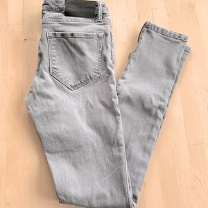 Allsaints RAIL Low Rise Jeans Skinny Fit Gray Zipper Ankle, size 27